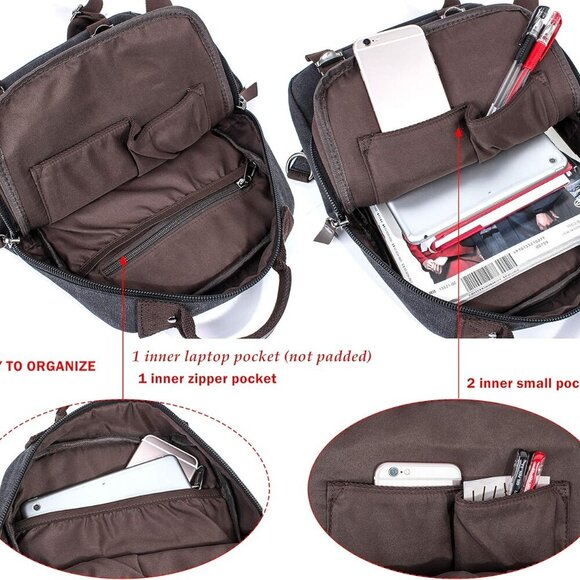 Retro Crossbody Bag Sling Bag Canvas Messenger Bag for Men Women Shoulder Bag Cr - Picture 4 of 6